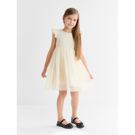 Платье для девочки, MINAKU :Party Dress, цвет молочный, рост 98 см-9