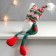 Interior doll "Santa Claus in a hat with green patterns, with bombs" 41x13x10 cm