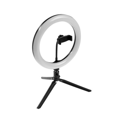 LED ring lamp on a tripod Luazon CB-31, 10 "(26 cm), 20 W, 3 modes, USB-2