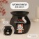 Aroma lamp ceramics "Stop! It's time to catch Zen" Black 7.2x7.2x7.8 cm