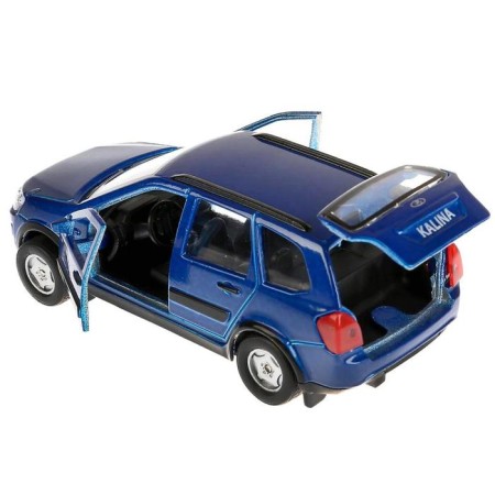 Metal machine, inertial "Lada Kalina Cross" 12 cm, opening doors and trunk-2