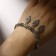 Bracelet Metal "Margeri" Dragging, Owl, Color Silver, 6cm