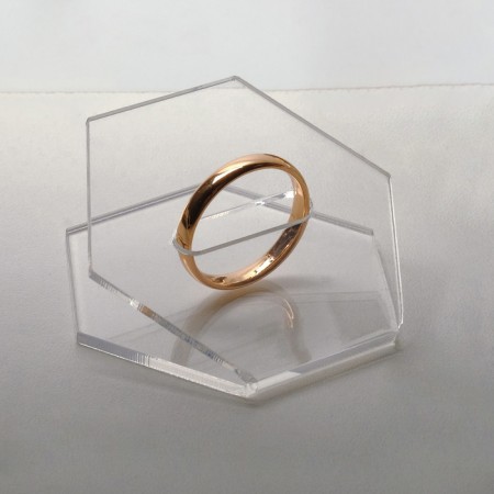 The stand under the “polygon” ring is 5.5 × 4.5, 2 mm plexiglass, in a protective film, the color is transparent-2