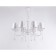 Suspended chandelier with lampshade and crystal Ambrella Light, Modern, TR4605, 8XE27, white color
