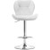 Baric stool Trio metal/eco -leather, chrome/white 48x52x86 cm