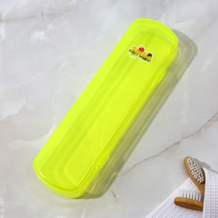 Case for toothbrushes and pasta, yellow, 21 x 5.5 cm-2