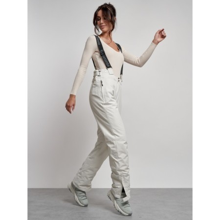 Semi -combinezone female ski insulated, size 46, white color-2