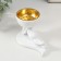 The stand under the incense of the polystone "man lies" white 6.1x6.3x10.7 cm