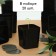 Pot for seedlings, 700 ml, d = 9 cm, h = 11 cm, black, Greengo