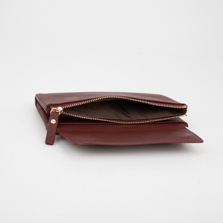 Women's wallet on magnets, burgundy color-3