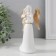 Souvenir Polystone "Angel-Holler with a bird" White with gold 13.5x4.2x6.5 cm