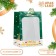 Gift package with the New Year window, embossing, 18 x 25 x 13 cm, green