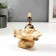 Souvenir Polystone stand "African with a gold sheet" 14x14.8x9.5 cm