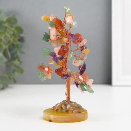 Bonsai souvenir "Cash tree" multi -colored 60 stones 5.5x5x15.5 cm-1