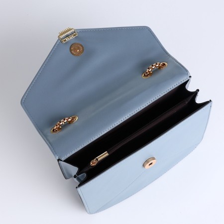 Women's bag on magnet, small size, blue color-8