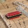 Music Life 4 Harly Harly, 8 tones, 3.5x1.5x1cm, chain 28cm, red