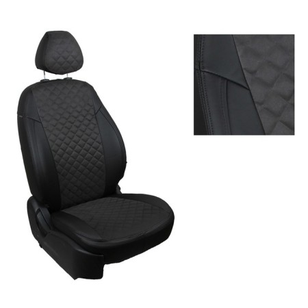 Auto-Cherkhly for Kia Sportage, (40/60), 2015-n, rhombus, alcantara, set
