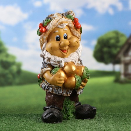 Garden Figure "Gnome with Boils" 47x26cm-4