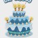 Decorative decoration (suspension) "Happy Birthday" 42x26 cm, col. blue