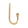 Hook furniture tundra TKD017, two -rod, gold