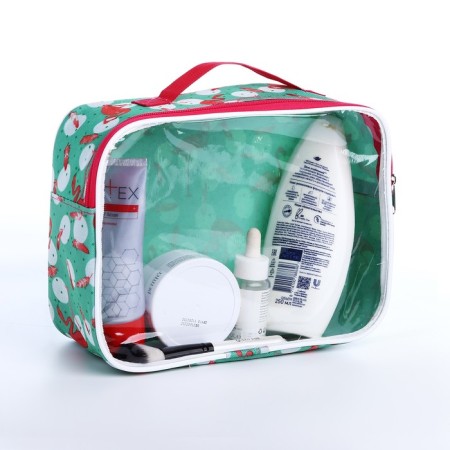 Lightning cosmetic bag, green color-3