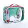 Lightning cosmetic bag, green color