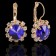 Earrings with rhinestones "Circle" party, large, color mix