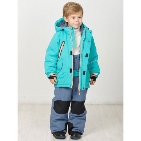 Semi-combinezone children, height 116 cm, dark gray color-5