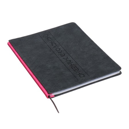 Universal diary for grades 1-11 Oxford, a solid cover of artificial leather, lies, 48 ​​sheets, raspberry spine-1