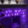 Garland "fringe" 1.8 × 0.5 m, IP20, transparent thread, 48 LED, purple glow, 8 modes, 220 V