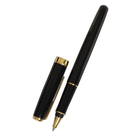 Handle Gift ball in the leatherette case, black body with gold-2