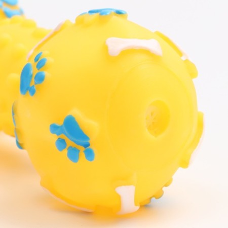 Brying toy "dumbbell 500 kg", 17.5 cm, yellow-2