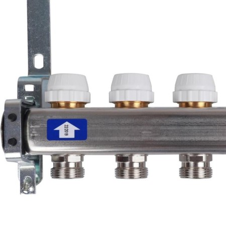 Collector Group Stout, 1 "X3/4", 13 outputs, without flow meters, stainless steel-6