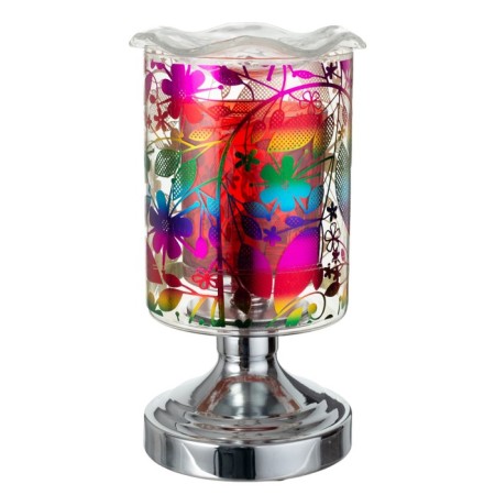 Aromariner touchscap "Spring flowers" G9 35W silver 13x13x20 cm 10.5x10.5x20 cm Risalux 7986-8