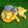 Garden figure "Cat with the mouse Sleep" 30x18cm