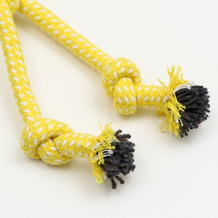 Cable toy "man", up to 30 cm, 65 g, yellow/white-3