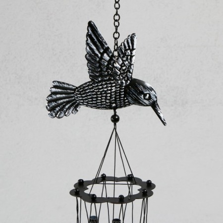 Wind Music Metal "Hummingbird" 8 tubes and 1 bell 80x19.8x9.3 cm-1