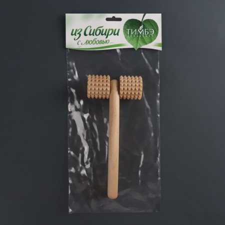 Massage "rink", 20 × 9 × 4 cm, wooden, toothe-6