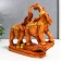 Polystone souvenir "Two cash elephants on a bill and coins" under a tree 18.7x21x7 cm
