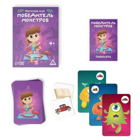 Board game "Winner of Monsters", 39 cards, 4+-1