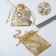 Gift bag "Flower composition", 9 × 11, color gold