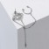 Earring "Kaff" Planet, white color in silver