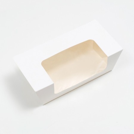 A harassment container, rectangular with a window, white, 18 x 7.7 x 7.7 cm-1