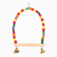 Bird swings with a wooden pole of 20 cm, a mix of flowers