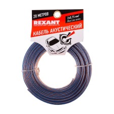 Acoustic cable Rexant Blueline, 2 x 0.75 mm², transparent, mini-Bukhta 20 m
