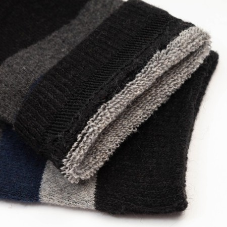 Socks male terry, black color, size 39-44-2