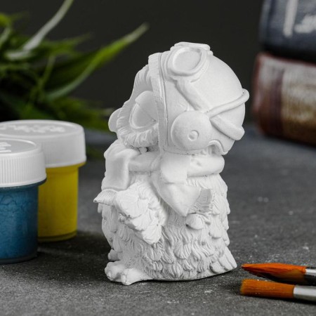 Figure for coloring "owl pilot" 8x8x5cm-1