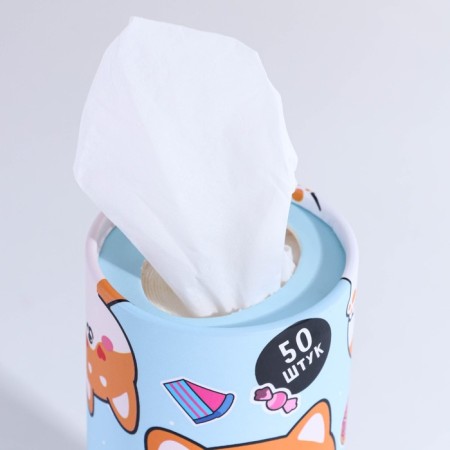 Paper napkins in the tube "I have paws!", 50 pcs, two -layer-5