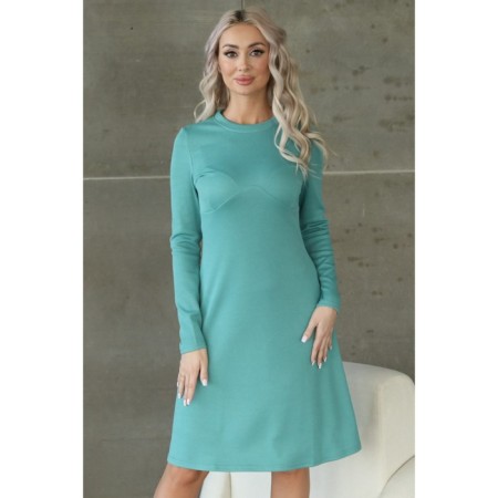 Female dress, size 50, green color-8