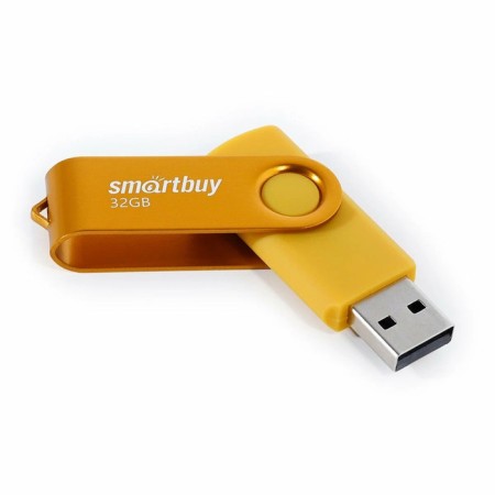 Flash drive Smartbuy Twist, 32 GB, USB 2.0, th Up 25 MB/s, PLO up to 15 Mb/s, yellow
